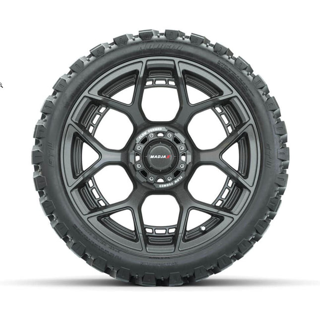 Set of (4) 15" MadJax® Flow Form Evolution Gunmetal Wheels with GTW® Nomad Off Road Tires